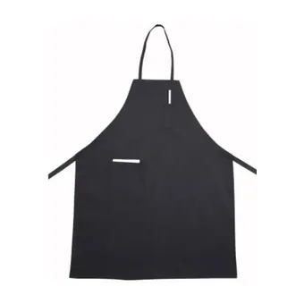 Delantal negro con bolsillos