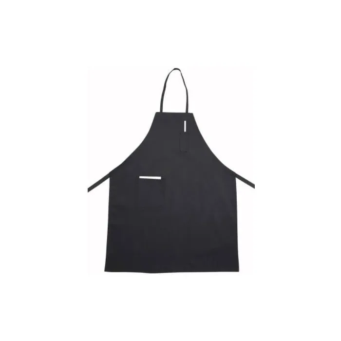 Delantal negro con bolsillos