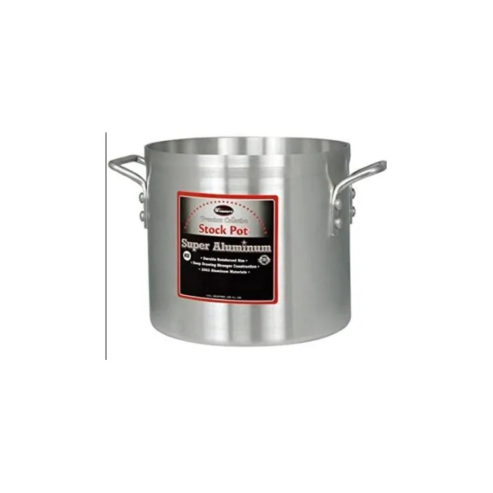 Olla de aluminio Winco · tamaños grandes